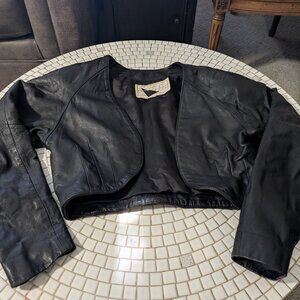 Leather bolero jacket shirt small
